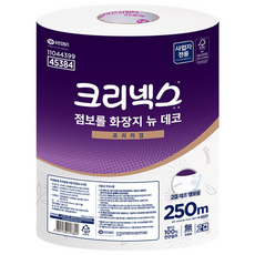 크리넥스 프리미엄 뉴데코 2겹 데코 엠보싱 점보롤 화장지, 250m, 1개, 3롤