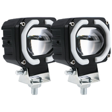 S6 이륜자동차 LED 안개등 블루 조리개 서치라이트/오토바이 조명/낚시등/지퍼 조명/지게차/트랙터/지게차/ 랭글러/사이드 조명/작업 조명/12V-24V 사용가능 1세트