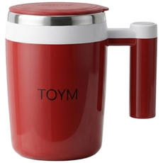 토이엠 믹스컵 자동회오리 선식컵 커피컵 쉐이커 스텐 자동 머그컵 버건디, 1개