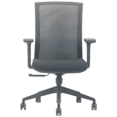 일본정품브랜드 OFFICE . STAR ENE-X 사무용 의자 회의실용 학생용 컴퓨터 메쉬 체어, 흑색 + 흑색 + 흑색