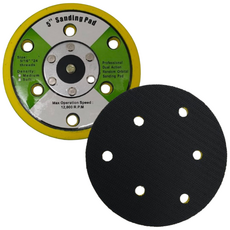 5인치 6홀 샌더기 패드 125mm 에어 샌딩 백업 벨크로 찍찍이 흡진 샌딩기 연마 폴리셔, 1개