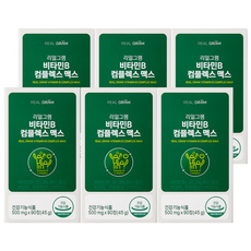 [신규입고] 리얼그램 비타민B컴플렉스 8종비타민B 200% 고함량, 90정, 6개