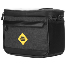 자전거 핸들바 대용량 방수 가방 스마트폰 거치백, 1개, 블랙