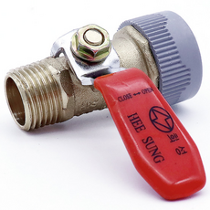 피비 PB 에이콘 수도 배관자재 부속 볼밸브 겉나사 바깥나사 M볼밸브 15A, 1개