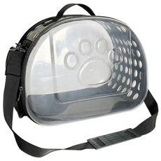 MEPURE 透明肩背寵物外出包, 黑色的