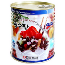 금성 팥나라 빙수팥 통단팥, 8개, 850g