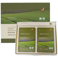 아름다원 유기농 우전녹차 100g 선물세트, 1세트, 2개입, 50g
