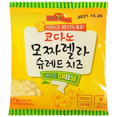 코다노 모짜렐라 슈레드치즈 27g, 1개