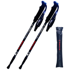 헬릭스 시그니처3단 초경량 등산스틱 2개 1세트+케이스, 블랙