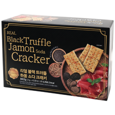 블랙 트러플 하몽 소다 크래커 맛있는 간식 만능 안주, 1개, 882g