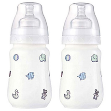 Royal Sevres 動物印花陶瓷奶瓶, 白色, 第2階段(3~6個月), 220ml, 2個