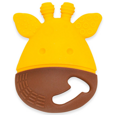 마커스앤마커스 감각발달 치발기, 노꼭지, 옐로우기린 롤라, 1개