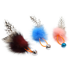 힐링타임 니나노 천연밍크 원형볼 고양이 장난감 리필상품 NH-058, 랜덤 발송, 3개