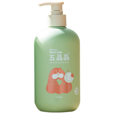 Abao 五告系列 五晶晶 益生菌潔淨洗澡精 溫和洗淨 貓狗適用 500ml 贈木漿海綿, 1個, 五告系列-五晶晶, 綠