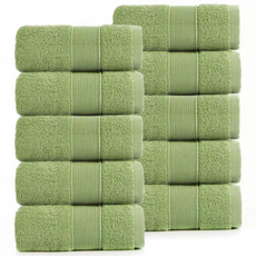 록신 명품 호텔수건 코마사 부드러운 고퀄리티 수건 540GSM 40수 10종세트 호텔 수건 40수, 10개, 그린
