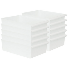 가쯔 손잡이 팬트리 수납 정리함 바구니, 화이트, 10개