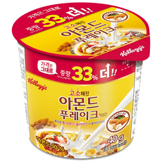 켈로그 아몬드 푸레이크 컵 시리얼, 40g, 36개