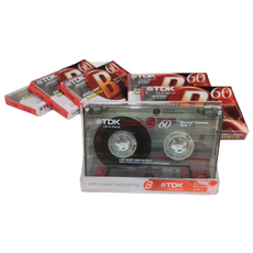 TDK 오디오 카세트 공테이프 60분 5개입 고품질 녹음 음악 어학용, TDK 오디오 카세트 테이프 60분 10개 세트, 투명