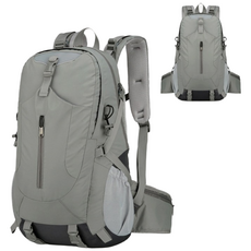 북극광 초경량 휴대용 아웃도어 방수 내마모성 쌍 어깨 등산백 레인커버 포함, 그레이