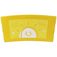 포담팩 카페테이크아웃 종이컵홀더 92파이 98파이 멀티홀더 옐로우 햇살, 1개, 1000개