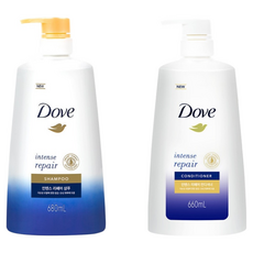 도브 인텐스 리페어 샴푸 680ml + 컨디셔너 660ml 세트, 1세트