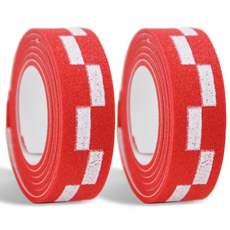 위즈맥스 EVA 쿠션 탁구 라켓 사이드 테이프, 2개, 체크레드