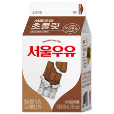서울우유 초코우유, 200ml, 15개