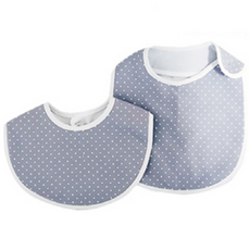 OZ man 圍兜 2入, 灰色圓點款, 1組