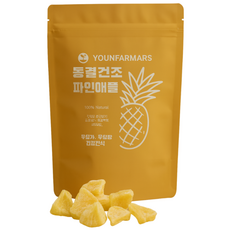 [유누마켓] 무설탕 동결건조 파인애플 100% 과일칩 어린이 건강간식 과일 스낵 40g, 5개