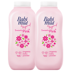 태국 베이비마일드 베이비 파우더 Babi mild 350g, 2개, Sweety Pink