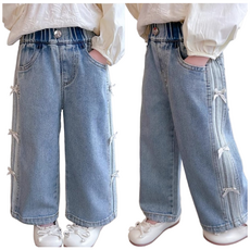 상상키즈 리본포인트 와이드 데님팬츠 키즈