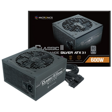마이크로닉스 Classic II 풀체인지 600W 80PLUS 실버 ATX3.1 컴퓨터 파워 서플라이