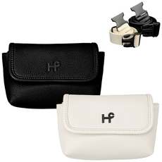 힐크릭 와플 힙색 골프 파우치 벨트백 허리가방 여성 볼 주머니, 블랙, 1개