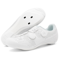 MASZRE 화이트 로드 자전거 클릿 슈즈 남성용 사이클링 신발, 285, white