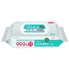그린핑거 손소독 물티슈 캡형, 30매, 2개