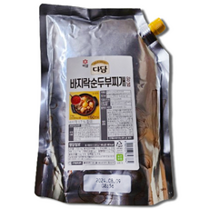 백설 다담 바지락 순두부찌개양념2kg 6개 1박스, 2kg