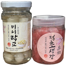 GLOryHY 회 친구!! 가정용 미니 락교와 적 초생강 SET 2025신제품, 1개, 200g