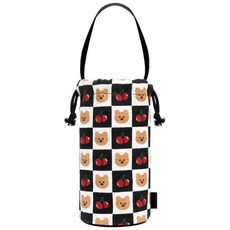 어프어프 텀블러 가방 파우치 복조리백, 1개, CHECKER BOARD CHERRY COVY