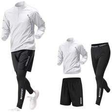 THE G&G 트레이닝 3종세트 반집퍼긴팔상의+반바지+타이즈 세트