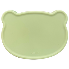 Bluemama Modu-i 幼兒矽膠小熊餐盤蓋, 青豆色