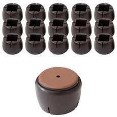 chair surfer 高級椅腳套 通用尺寸 方形椅腳用 L, 16個, 棕色