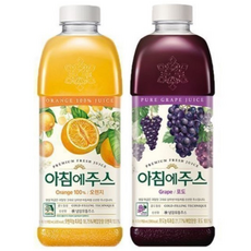 아침에주스 오렌지+포도, 8개, 950ml