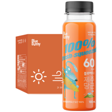 블루버니 제주당근 착즙 원액 주스 25년 햇당근 무설탕 무첨가 180ml x 6병, 6개