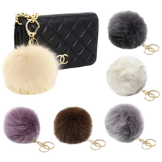 [센비]리얼폭스 폼폼이키링 폼폼이 골드체인 12color