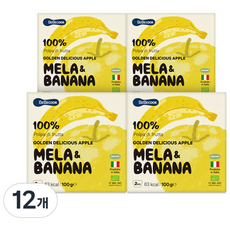 베베쿡 유기농 멜라퓨레, 사과 + 바나나 혼합맛, 200g, 12개