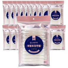 맘스베이비 위생면봉 유아용 신생아용면봉 신생아용개별포장면봉, 100개입, 20개