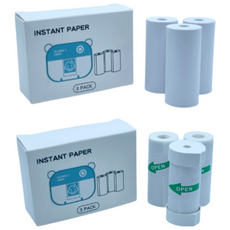 소다소라 어린이 프린트 카메라 인화지 일반형 스티커형 열감지용 인화지, 일반형 인화지 2박스(6롤)