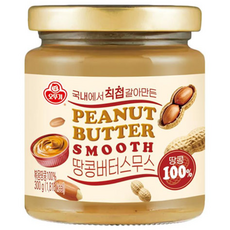 오뚜기 100% 땅콩버터 스무스, 300g, 2개