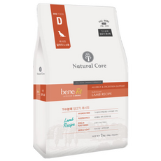 네츄럴코어 베네핏 가수분해 애견사료 피부/피모+알러지, 양고기, 2kg, 1개