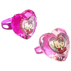 키티 하트 보석 반지